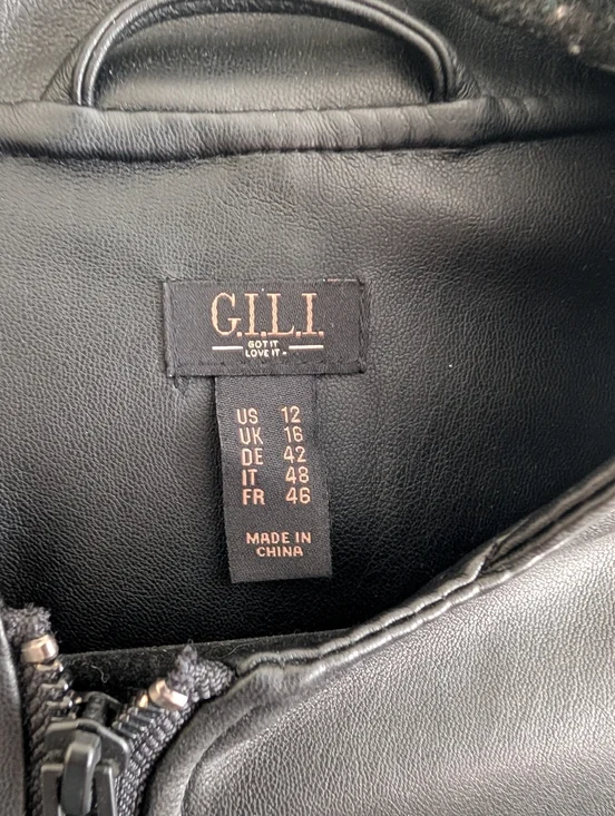 Gili Black Faux Leather Zip Jacket - Picture 2 of 7